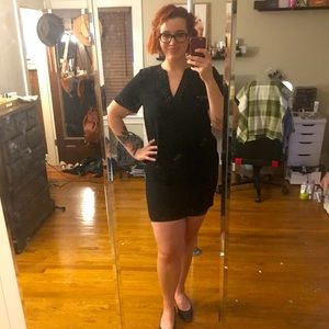 NWOT Madewell Black Laser-cut Shift Dress